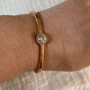 Cole Haan Rosegold‎ Tone Cuff Bracelet with Cubic Zirconia